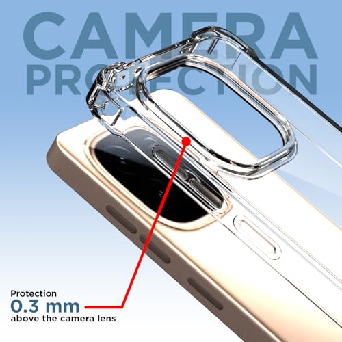 Image of Outlouders Back Cover for iQOO Neo 10 5G / Vivo Y300 GT 5G Clear Transparent PC + TPU Bumper Case with Raised Edges for Shockproof Protection (Transparent)
