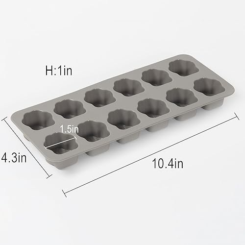 Miniatura 2 de Elesinsoz Paquete de 3 moldes de silicona para perros, bandejas de cubitos de hielo para perros, 12 cavidades, patas de perro, antiadherentes, de
