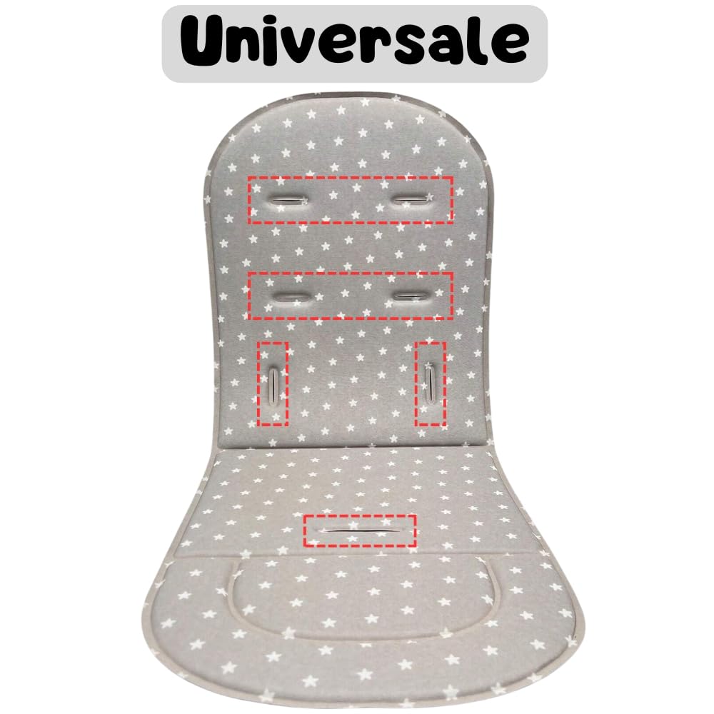Materassino Passeggino Universale, Antisudore, Copri passeggino Imbottita, Leggero, Cuscino Riduttore Passeggino Morbido e Traspirante
