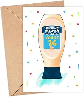 26Th Mayo Birthday Card - Funny Mayo Cards - Twenty Six Birthday Card - Birth Gift - Silly Cards - 26 Year Old - Turning 26 Gift - Funny Milestone - Happy 26Th Birth