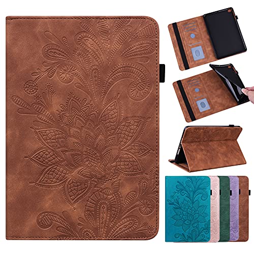 Funda Samsung Tab A6 2016 en piel sintética marrón con soporte multiángulo de lujo