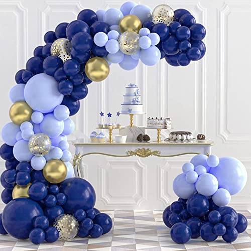 Rubfac 87Pcs Navy Blue Balloons Different Sizes 18 12 10 5 Inches For Garland Arch, Premium Navy Blue Latex Balloons For Birthday Wedding Graduation Fiesta Nautical Party Decorations #TOP5