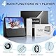 Tragbarer DVD Player mit Bluetooth, 4000mAh Wiederaufladbarer Auto DVD Player Kinder mit Eingebauten Lautsprechern, Bluetooth/USB/RCA/Kopfhöreranschluss, Speicherwiedergabe, Timer & Fernbedienung