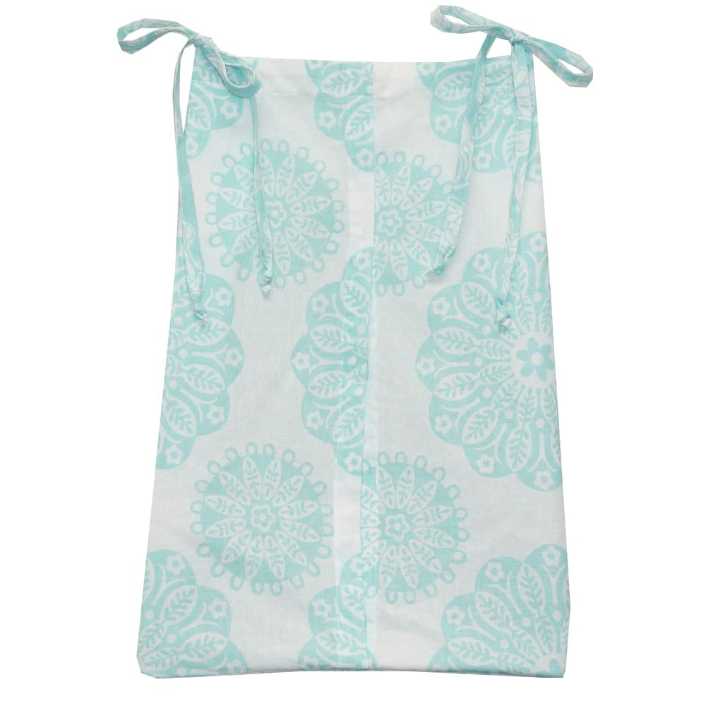 Cotton Tale Designs Sweet & Simple Aqua Blue Diaper Stacker, One Size-image-0