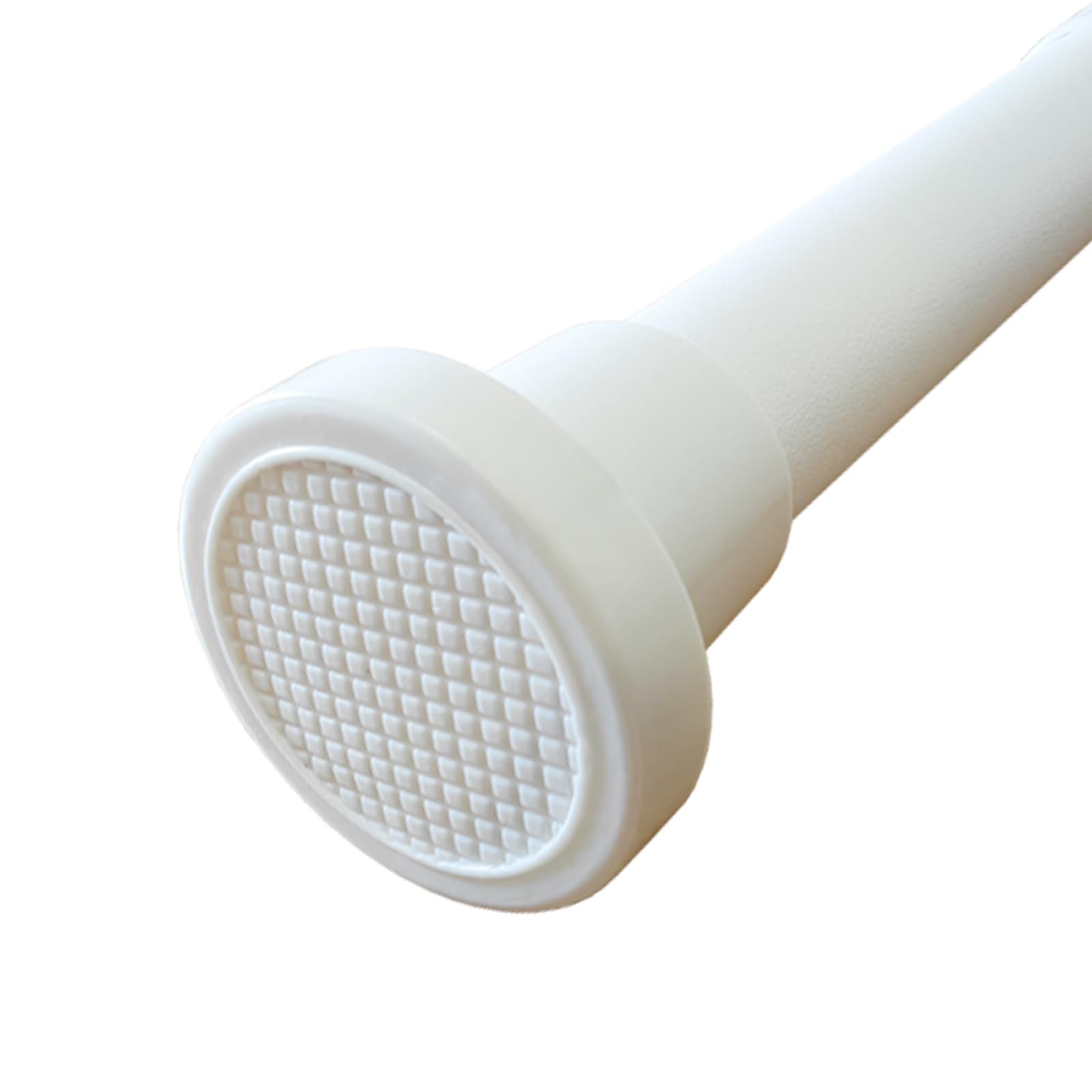 Shower Curtain Rod Anti-Slip And Rust-Proof Adjustable Curtain Rod NO Drilling（80-240cm） (white)