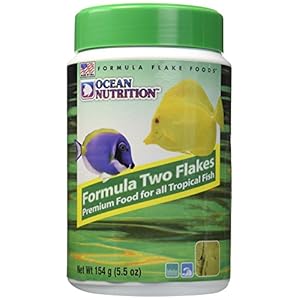 Ocean Nutrition Formula 2 Flake Fish Food 5.5 Ounces (154 Grams) Jar | Saltwater Marine Aquarium Flakes Food for Reef Aquariums | Angelfish Clowns Chromis Damsels Tangs Crabs Shrimp