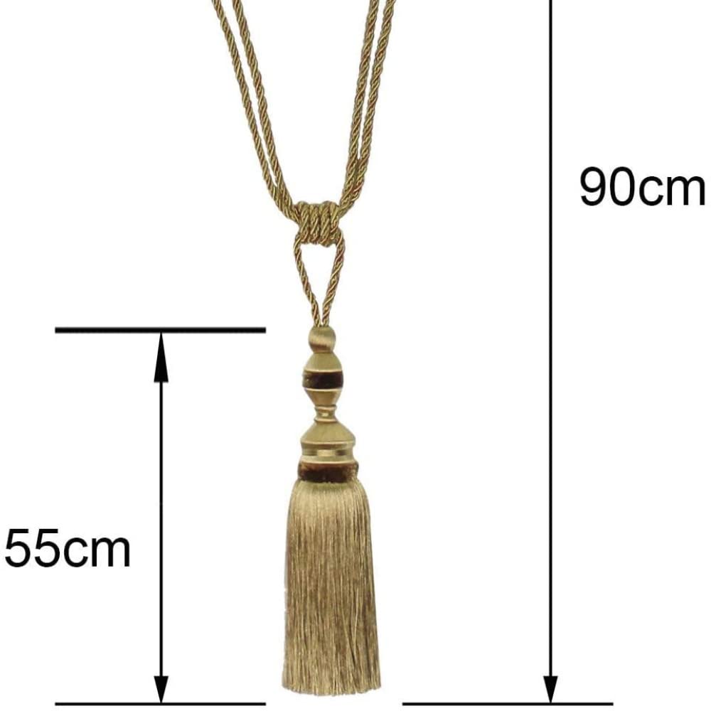 Youther 1Pc Boule Suspendue Gland Rideau Embrasse Gros Glands Boule Suspendus Luxueux Rideaux Titulaire Boucle Corde Chambre Aaccessoires, Rouge Foncé, comme Image
