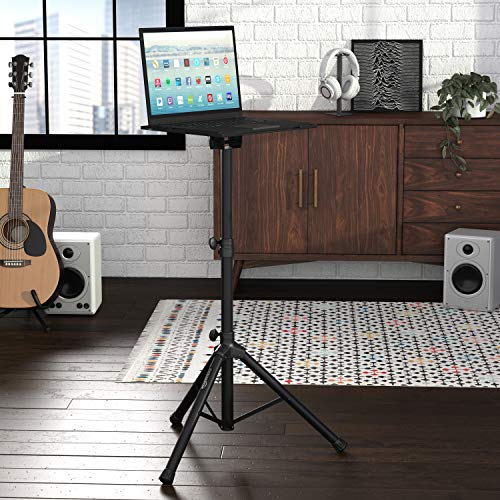 Amazon Basics Multi Purpose Height Adjustable Portable Tripod Stand for Workstation, Music, DJ, Projector, or Mixer, Laptop Compatible, Black - Image 6