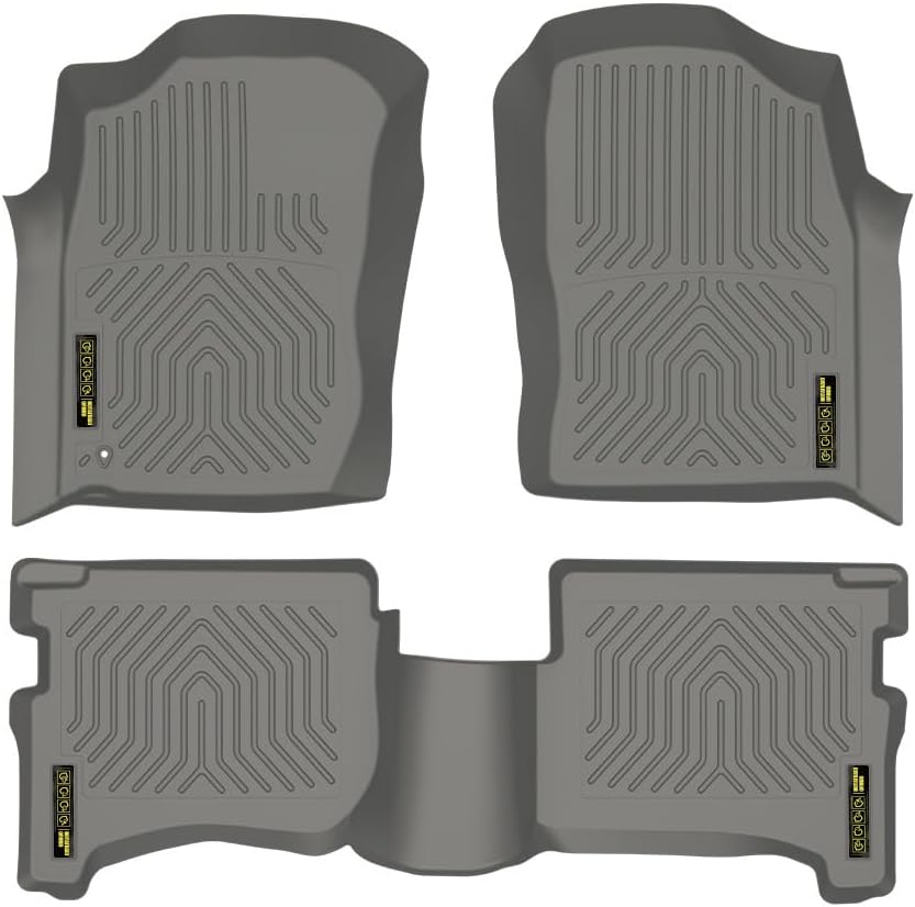 ANDPLAY Floor Mats Liners 3PCS Compatible with Toyota 4Runner 1996 1997 1998 1999 2000 2001 2002 1st & 2nd Row TPE All Weather Protection Gray Floor Liners alfombras para carro