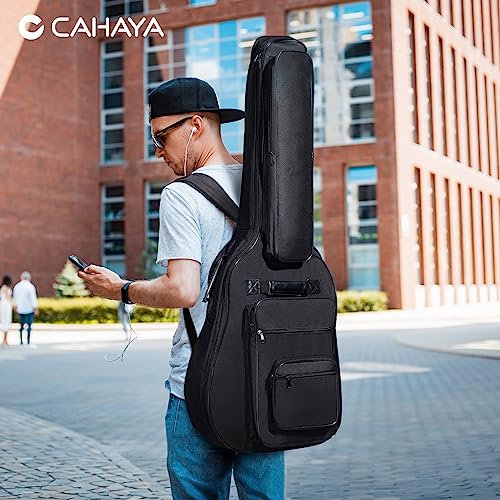 Cahaya 40 41 42 Inch Multi-Pockets Acoustic Guitar Bag 6 Pockets 0.4Inch 10Mm Thick Padding Water Resistent Guitar Case Gig Bag Cy0181 #TOP6