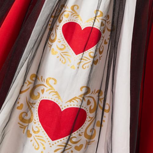 Disfraz infantil princesa corazón rojo para niñas miniatura 4