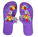 estrella damm zutaten  Designer Luxus Flip Flops-Chanclas Exclusivas by Simone Herrera-Glamourous Line-Estrella-Riemchen Sandale Zehentrenner (37/38, lila/lila)