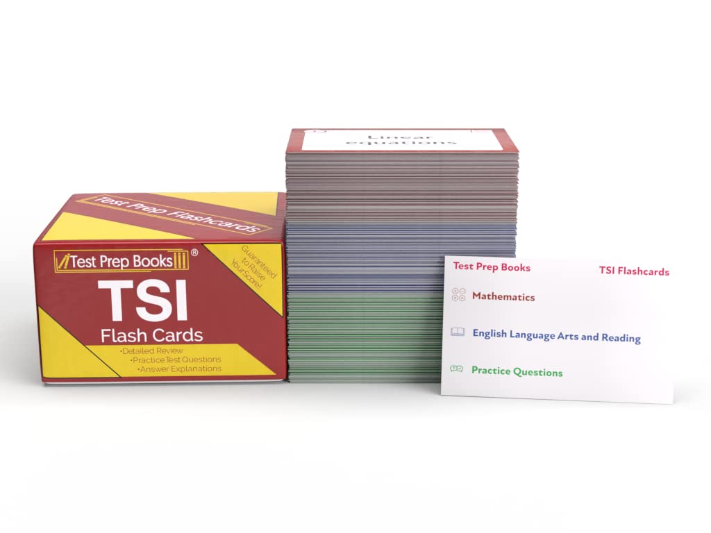 TSI Study Cards 2025-2026: TSI Assessment Preparation for the Texas Success Initiative with Practice Test Questions [Full Color Cards]