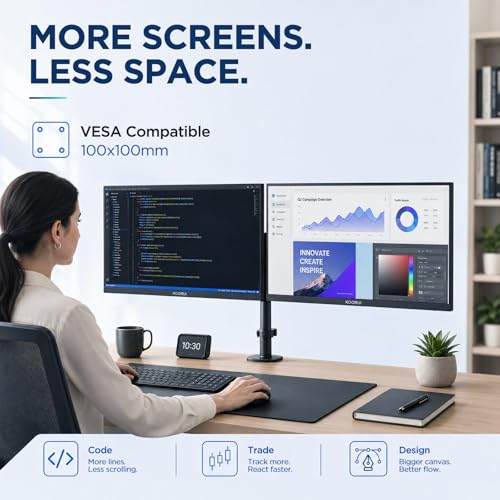Image of KOORUI 24-inch Computer Monitor, 144Hz FHD VA, 4000:1, Adaptive Sync | 125% sRGB, TUV Eye Care, HDMI /VGA, VESA Mount and Tilt for Study, Work, Streaming and Play, Home Office