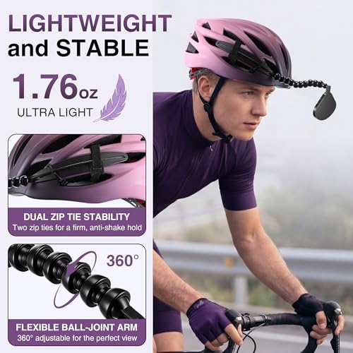 Bike Helmet Mirror with 3