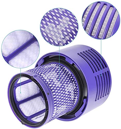 Leadaybetter 4pack Washable Hepa Filter Replacements for Dyson V10 SV12 Cordless Vacuum Cyclone Animal Absolute Total Clean Cordless Vacuum Cleaner, Replace # DY-969082-01