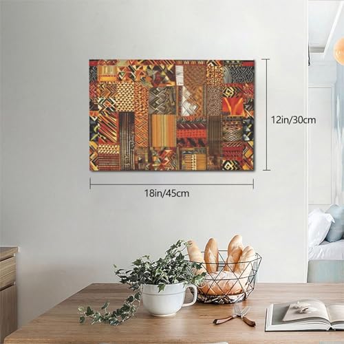 Tableau patchwork africain de qualité supérieure, art moderne sur toile - 6