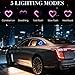 2Pcs Car LED Ambient Light, Solar-Heart-Shaped LED Neon Light,Ip65 Waterproof, 5 Modes,Romantic Cars for Night Driving, Heart Car Accessories for Valentine's Day, Anniversary (B)