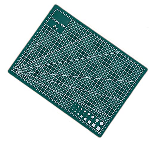 Self Healing PVC Cutting Mat, Gridded Rotary Cutting Board, Sturdy Craft Cutting Mat, Double Sided, A4, Dark Green