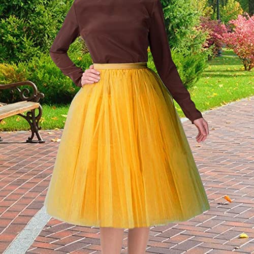 JPSDOWS Jupe en Tulle Noir, Belle Robe en Tulle pour Femme, Robe vaporeuse Jupe des années 80 Carnaval pour Femme Déguisement pour Rendez-Vous, en Plein air, Club, célébrations – vue 5