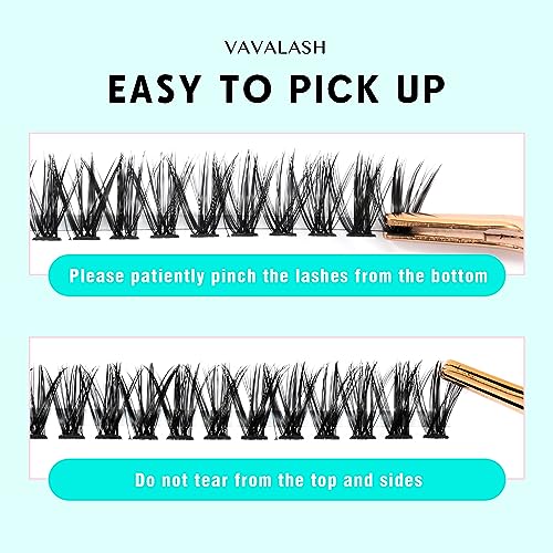 VAVALASH Lash Clusters 30D+40D-D-10-16MM DIY Individual Lashes 280 PCS Cluster Lashes 10D 20D 30D 40D 50D C D Curl Volume False Eyelash Extensions DIY Lash Extensions at Home (30D+40D-0.07-D,10-16mm) - Thumbnail 5