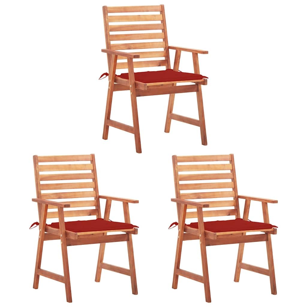 Chaises de jardin en bois d'acacia étanches pour stopper l'usure de la terrasse