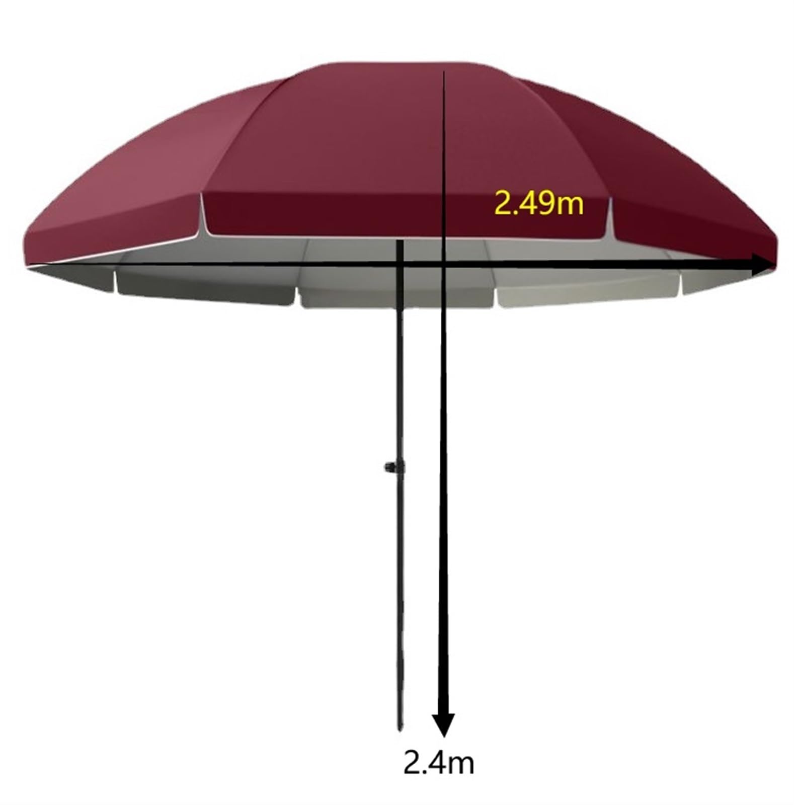 Prosty Parasol, Parasol Ogrodowy Okrągły Parasol Ogrodowy Na Werandę Przy Basenie Bez Podstawy Ogrodowy Parasol(Grün)