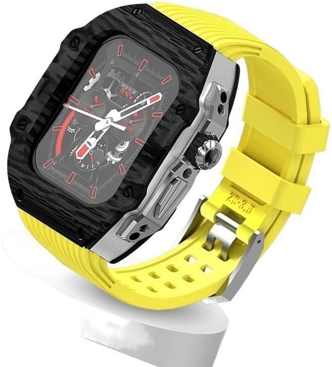 Bracelet caoutchouc fluor Apple Watch kit antichoc carbone Ultra