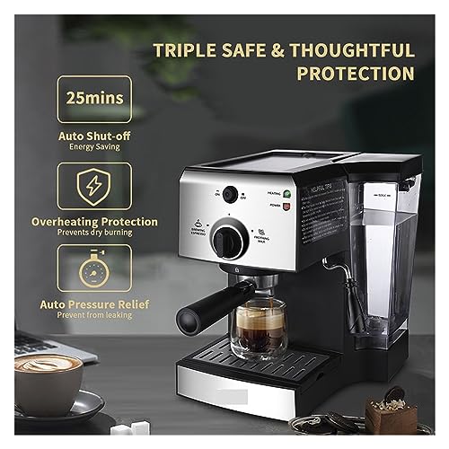 Cafetera de Espresso 15 Bar con Vaporizador de Leche miniatura 7