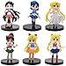 Hilloly Sailor-Moon Figuren 6 Stück Anime Geburtstags Party liefert Anime Cake Toppers Tortendek für Kinder Baby Party Dekoration, Kuchen Dekoration Auto Dekoration