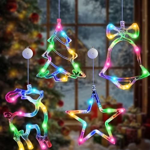 YKHSUAOU Weihnachtsdeko Fenster Beleuchtet, 10 LED...
