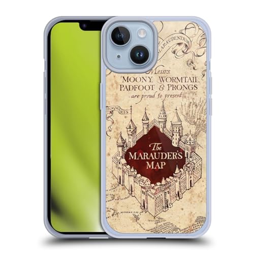 Licenza Ufficiale Harry Potter The Marauders Map Prisoner of Azkaban II Custodia Cover in Morbido Compatibile con Apple iPhone 14 gel
