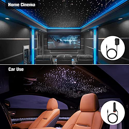 CHINLY Bluetooth 32W RGBW Twinkle LED Fiber Optic Star Ceiling Lights Kit APP/Remote Control 1000pcs*0.03in*16.4ft for Home/Car