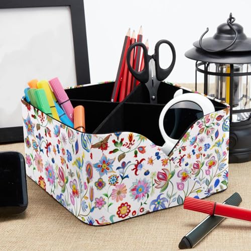 Boîte de rangement rectangulaire à plusieurs compartiments, design épuré pour cosmétiques - 8