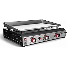 Nexgrill Daytona 1-Burner Portable Gas Griddle with Built-In Lid, 12,000 BTUs, 271 SQ In Cooking Space, Small Tabletop Propane Griddle for Outdoor Cooking, Camping, BBQs, and Parties - 820-0081