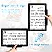 5X Large Page Magnifying Glass for Reading, Full-Page Viewing Area Magnifier Handheld Lightweight Magnifier for Reading Seniors and Low Vision Person Black