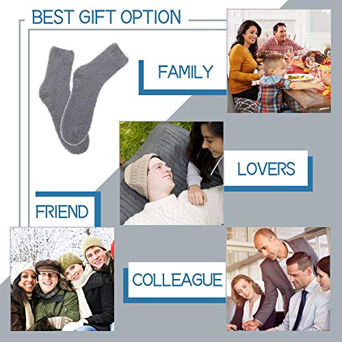 Image of DYW Mens Fuzzy Slipper Socks Super Soft Cozy Fluffy Winter Warm Sleeping Socks