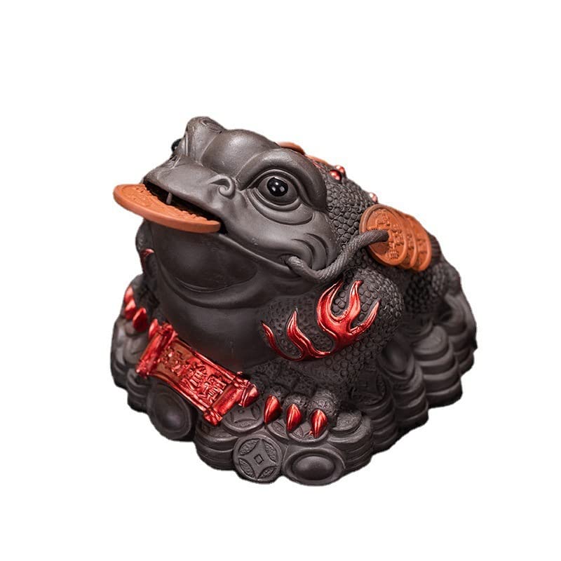 Amazon.co.jp: 銭蛙 金蟾 茶寵 三本脚の蛙 三足蟾 茶の寵 茶宠 茶台の