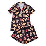 Caractéristiques : ensemble de pyjama à manches courtes pour femme. Haut avec col à revers, manches courtes, poche de poitrine et design boutonné. Associé à un motif rayé contrasté, super chic