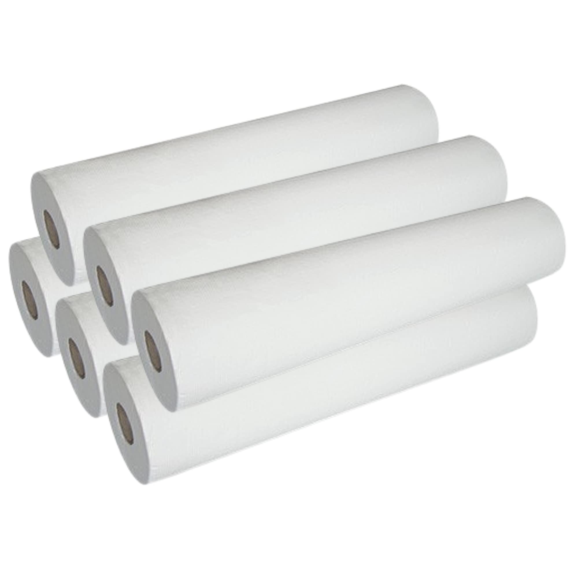 DSTOCK60 - Draps d'examen - Lot de 6 - Blanc Gaufré - 50 x 35 cm - 135 formats - Pure Ouate - Fabriqué en France