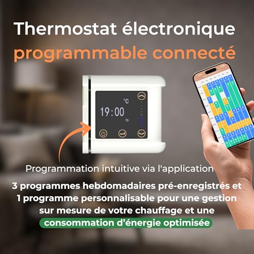Radiateur connecté WIFI inertie céramique programmable 1500W