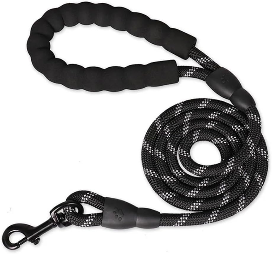 Training Lead for Dogs，Dog Towing Rope,Strong Dog Leash Reflective Pet Leashes Long Lanyard Walking Traction Rope for Puppy Small Medium Large Big Dogs Dog Lead(Black,1.0 x 200cm)