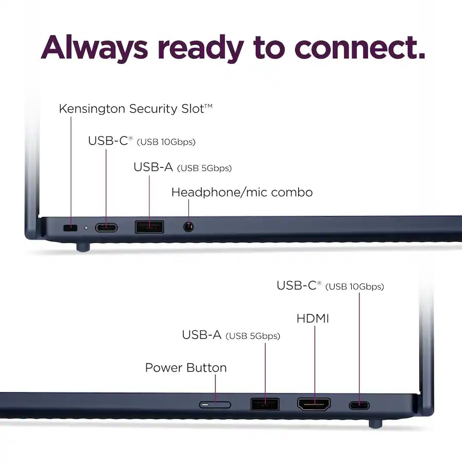 Image of Lenovo IdeaPad Slim 3 Chromebook, 14 inch WUXGA Touchscreen Laptop, 576GB Storage (64GB eMMC+512GB SD Card), MediaTek Kompanio 540 (8-Core), 4GB RAM, Chrome OS, Cosmic Blue