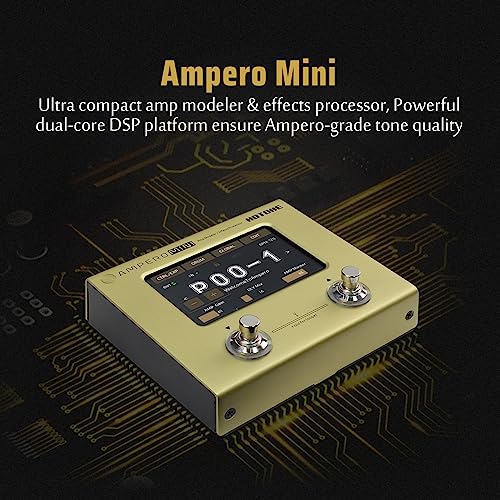 Image of Hotone Ampero Mini MP-50 MC Guitar Bass Amp Modeling IR Cabinets Simulation Multi Language Multi-Effects with Expression Pedal Stereo OTG USB Audio Interface (MATCHA)
