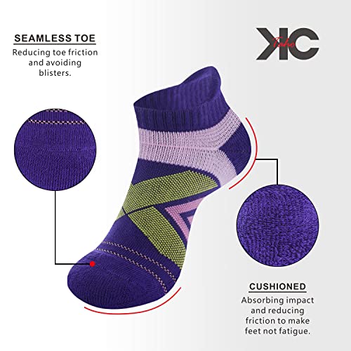 Compression Ankle Socks For Man & Women (4 Pairs) Cushioned Arch Support Athletic Socks for Running, Golf & Sports4