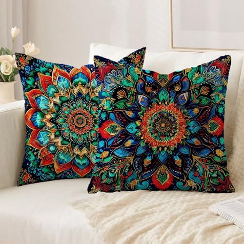 Housse coussin 80x80cm imperméable avec zip invisible lot de 2 - 3