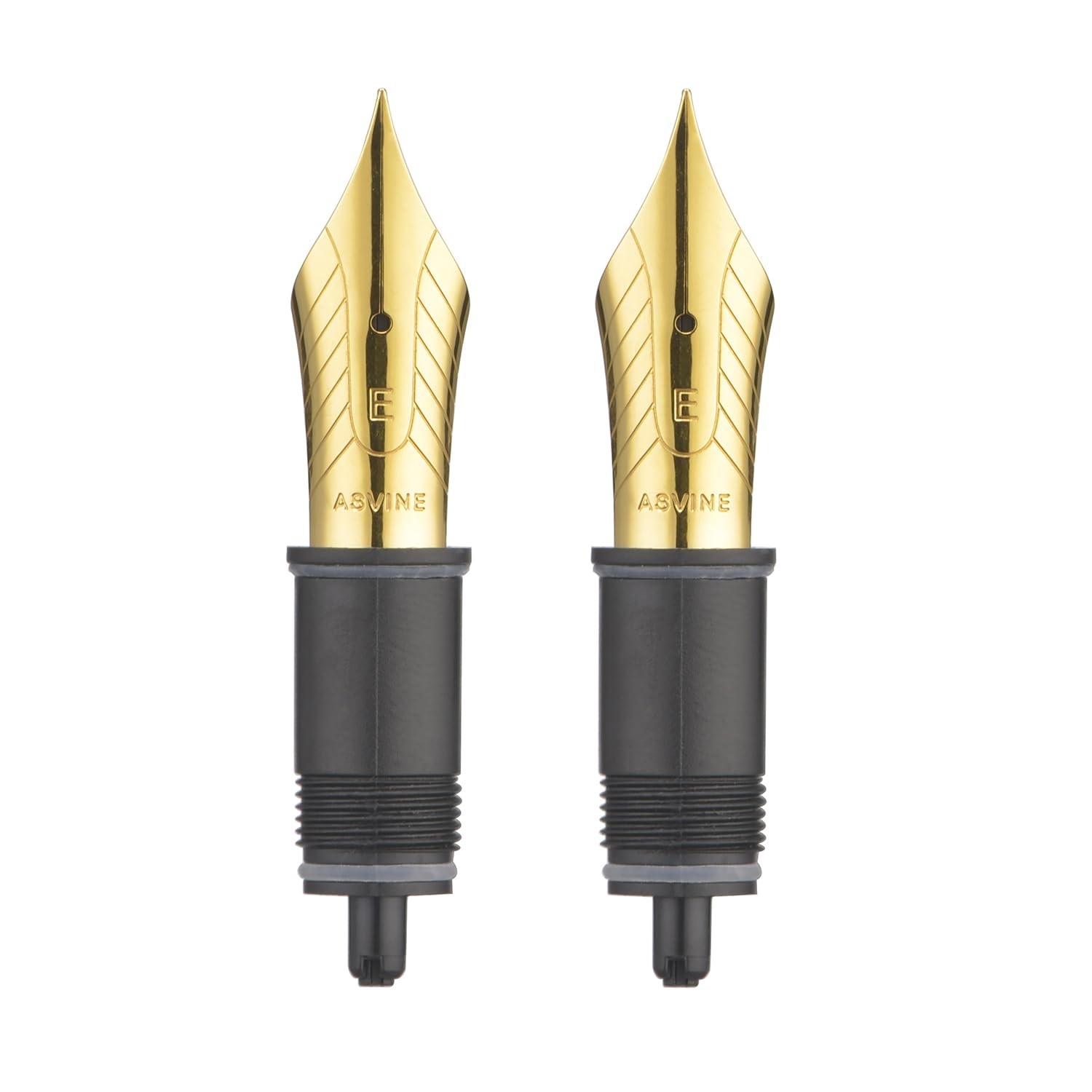 Asvine - Set of 2 8 Extra Fine Replacement Nibs, Compatible with All 8 Nibs Fountain Pens (C2000 & C80), Gold