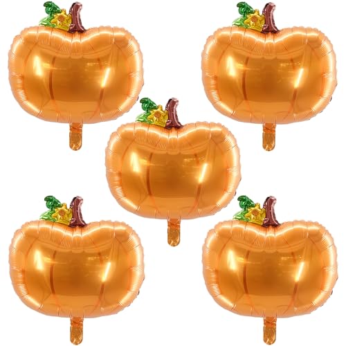 Image of Pumpkin Balloon Thanksgiving Balloons Pumpkin Foil Balloons for Autumn Harvest Thanksgiving Themed Party Decoration Supplier, Birthday Party Balloons Sets 3Pcs