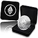 Produktbild innoGadgets® Physische Ethereum Medaille mit echtem Silber überzogen. In Einer edlen Schatulle für EIN wahres Sammlerstück