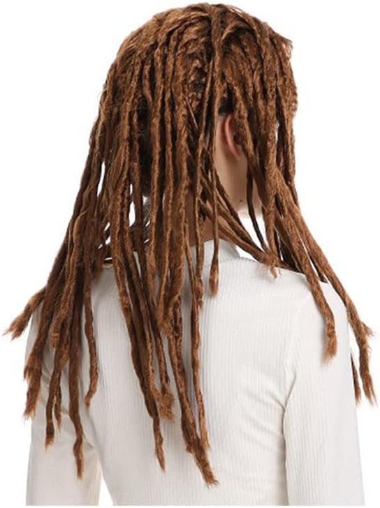 Dreadlock Wig Dreads Wigs Reggae Wig Cosplays Wigs for Halloween Costume (Brown)